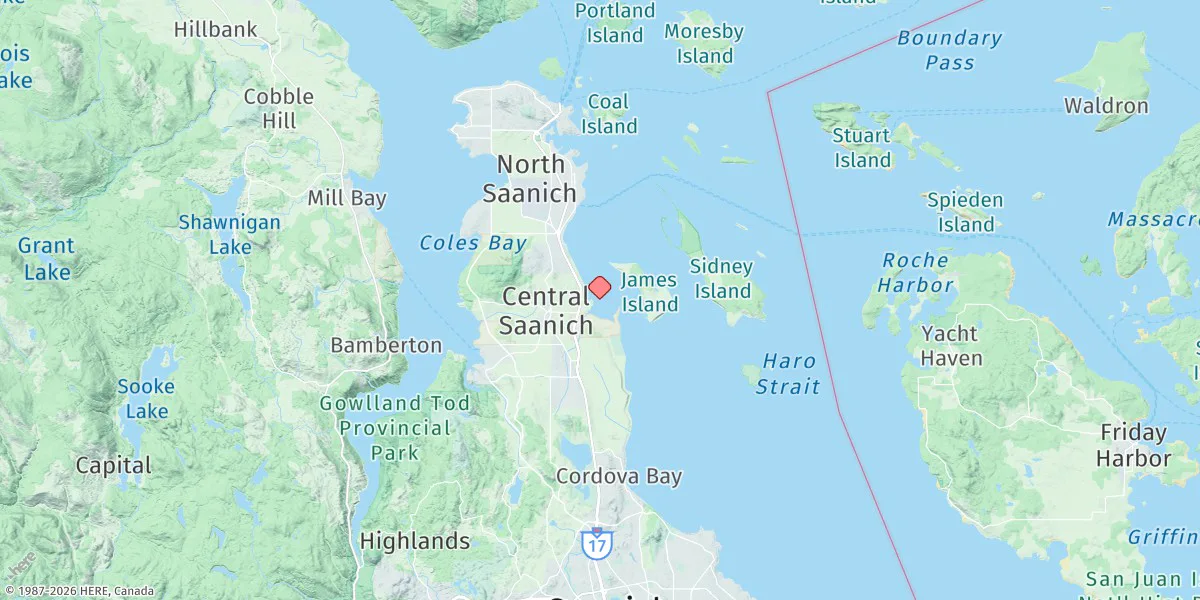 Map preview for Saanichton Bay