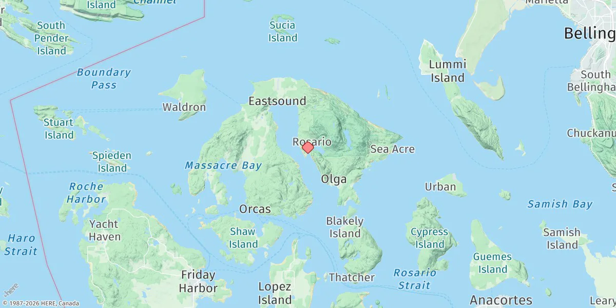 Map preview for Rosario, East Sound, Orcas Island