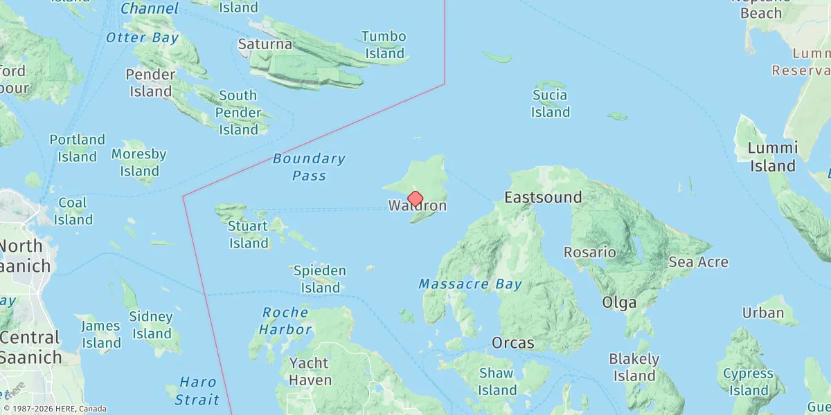 Map preview for Waldron Island, Puget Sound