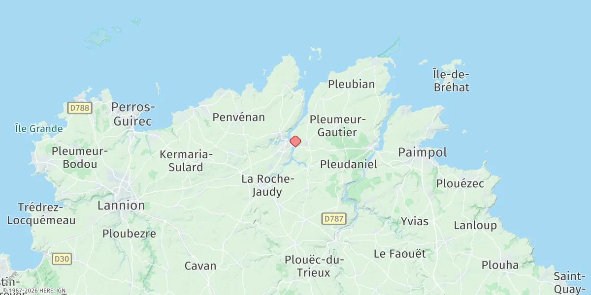 Map preview for Treguier