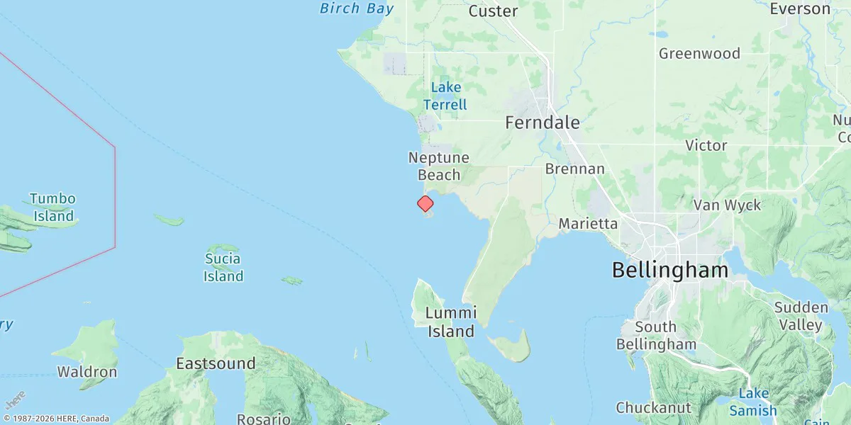 Map preview for Sandy Point, Lummi Bay