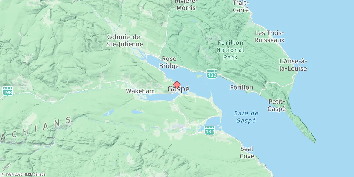 Map preview for Gaspe