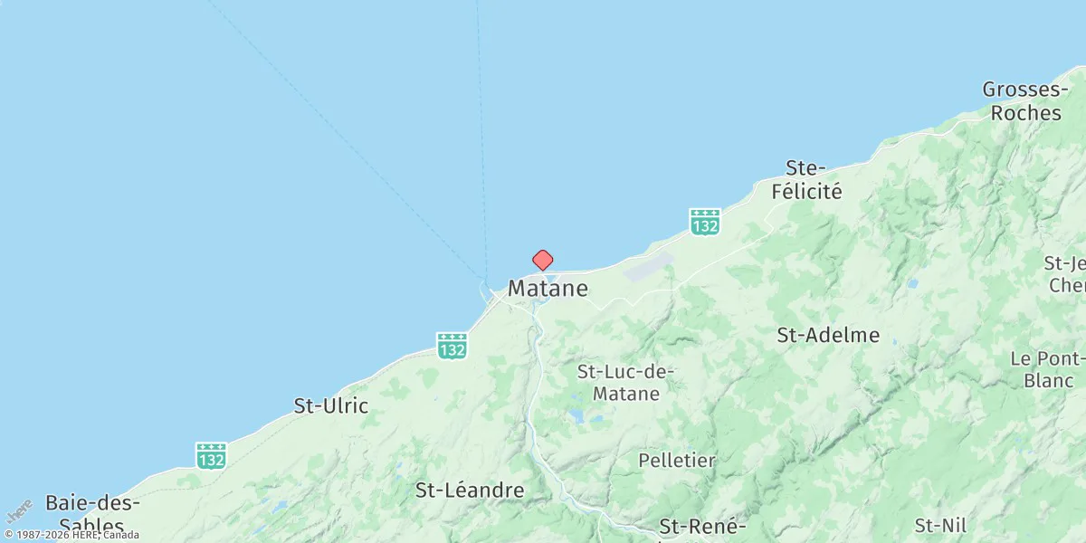 Map preview for Matane