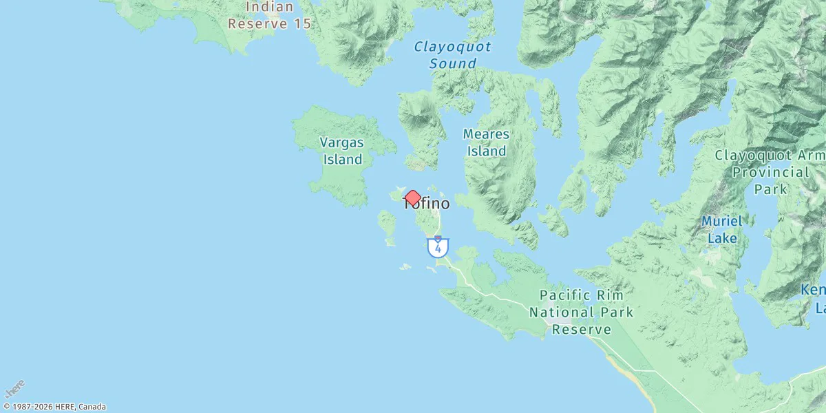 Map preview for Tofino