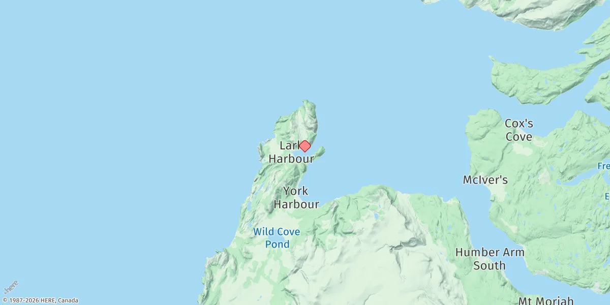 Map preview for Lark Harbour