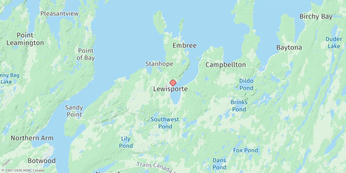 Map preview for Lewisporte
