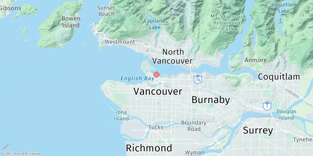 Map preview for Vancouver