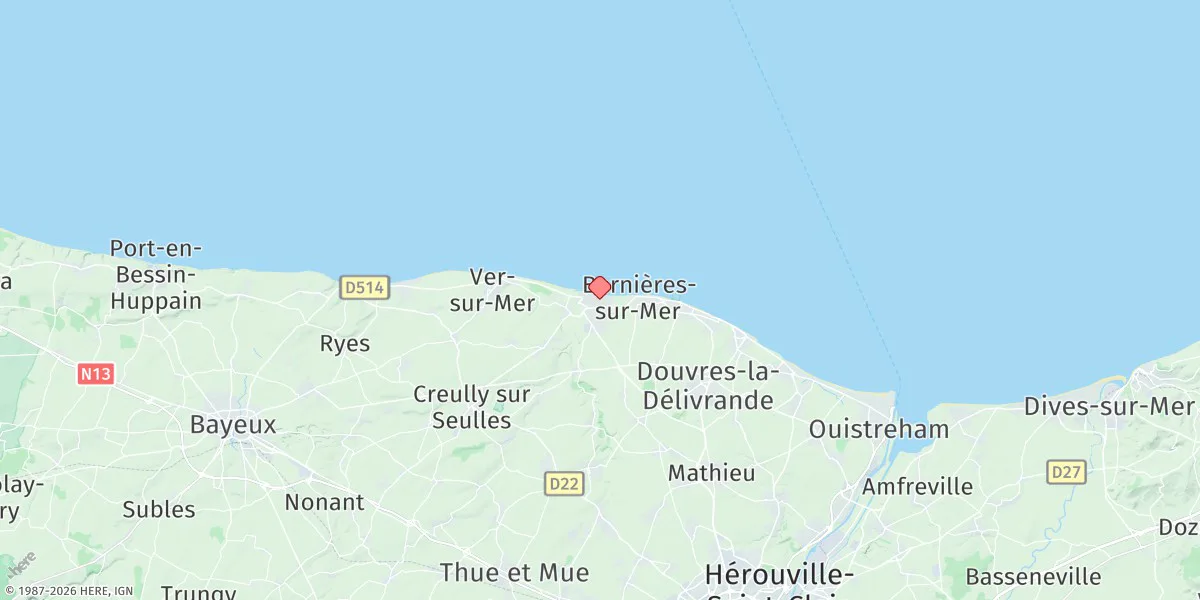 Map preview for Courseulles-sur-mer