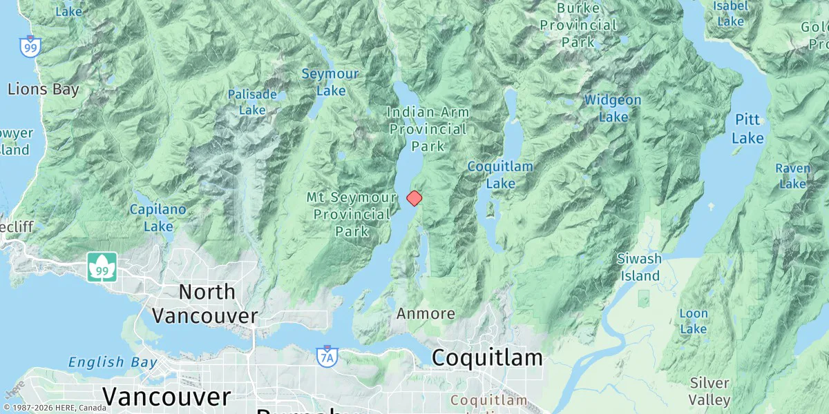 Map preview for Lake Buntzen
