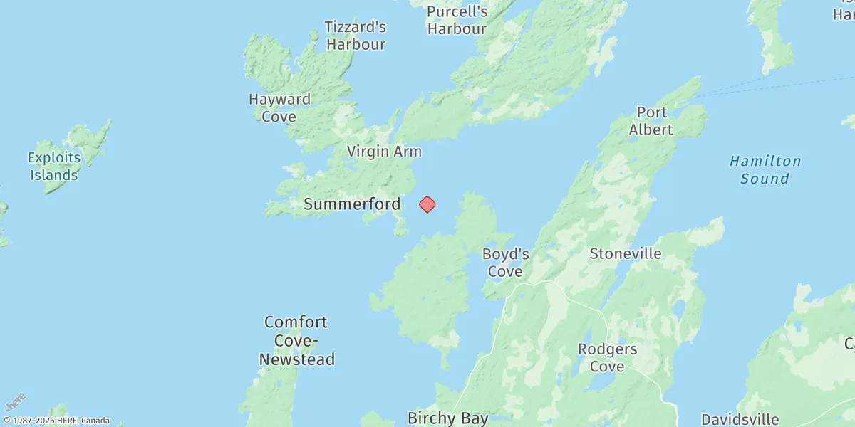 Map preview for Dildo Run (causeway)