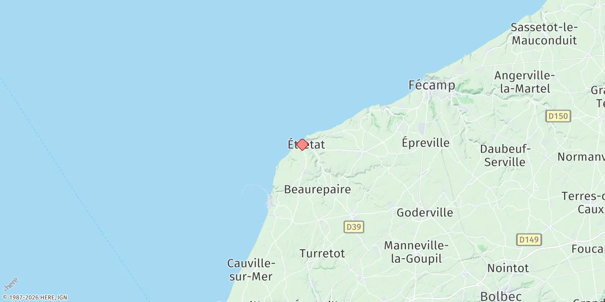 Map preview for Étretat