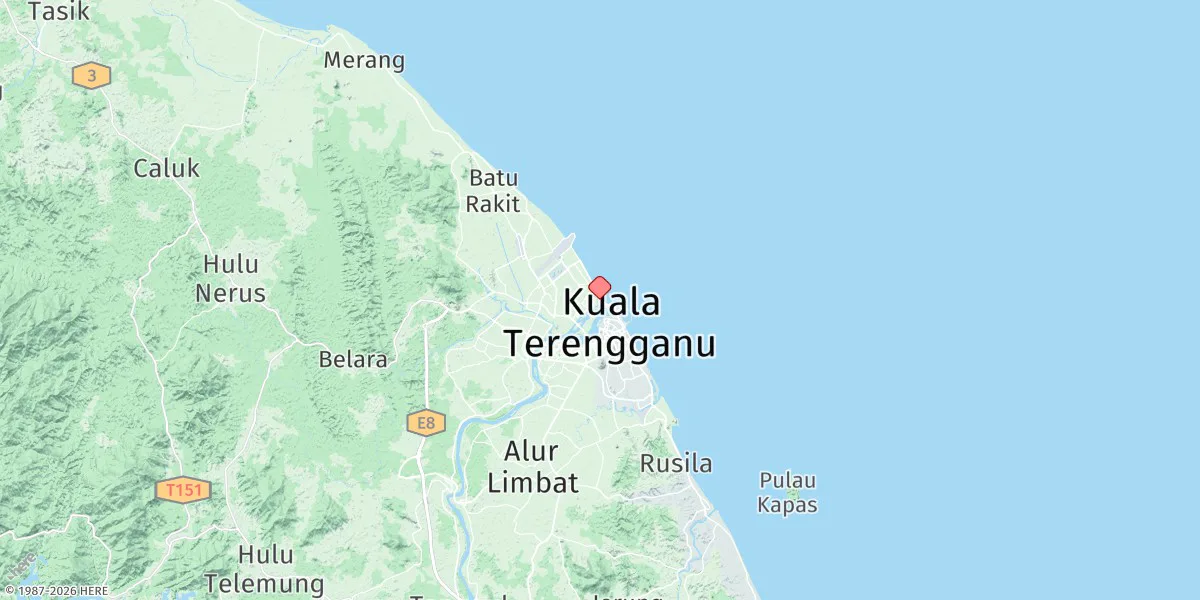 Map preview for Kuala Terengganu