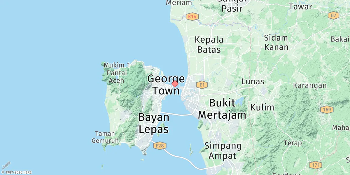 Map preview for Pinang (Georgetown)