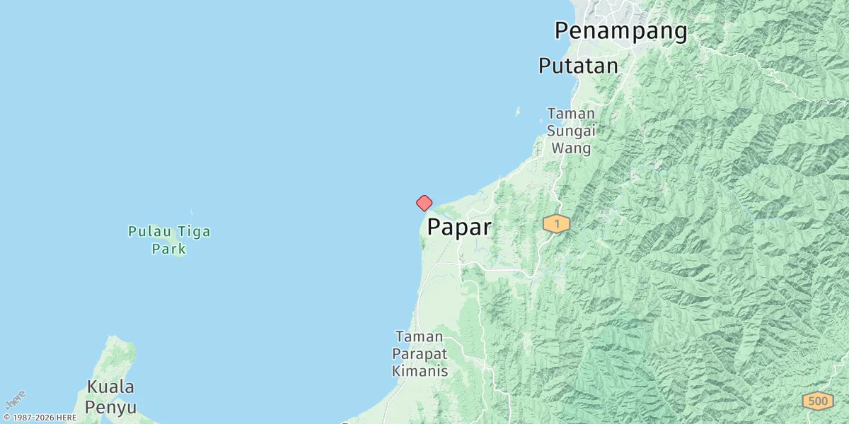 Map preview for Kuala Papar