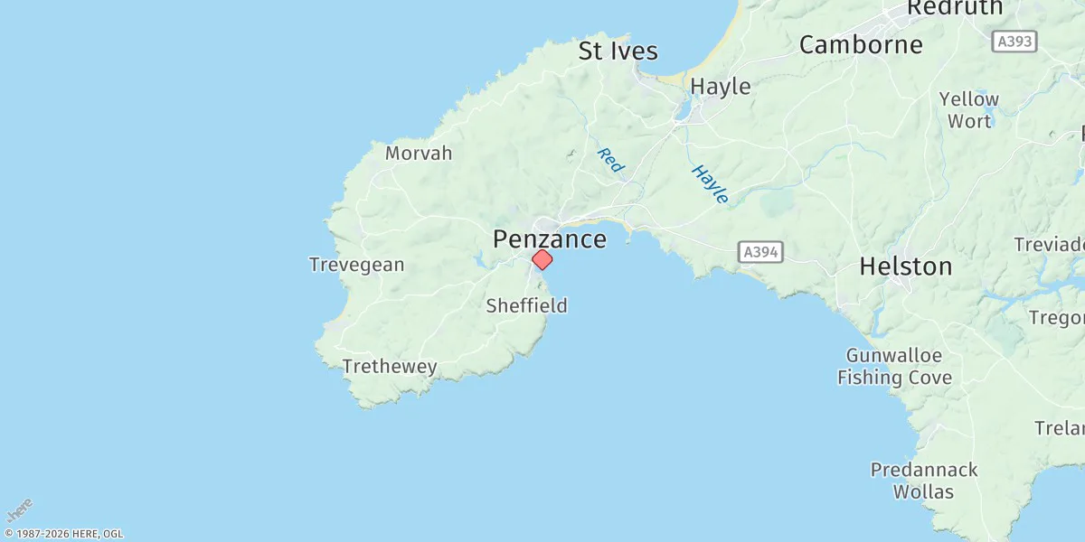 Map preview for Newlyn