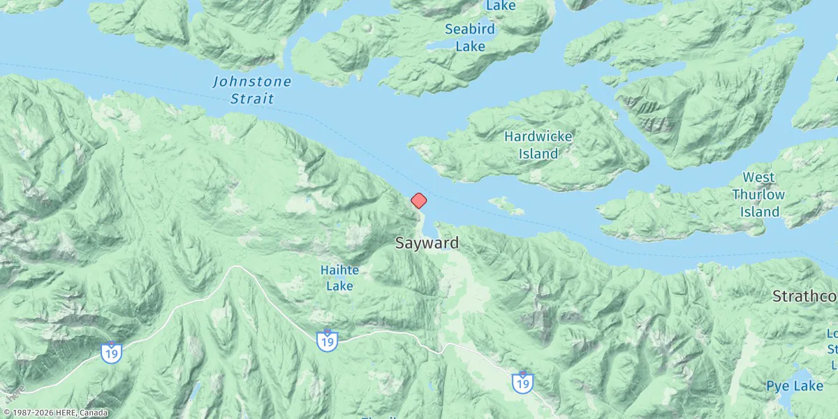 Map preview for Kelsey Bay