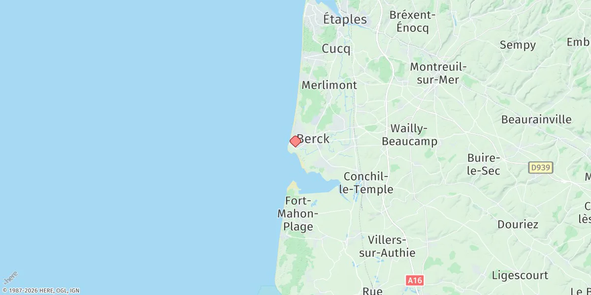 Map preview for Berck Plage - Fort Mahon