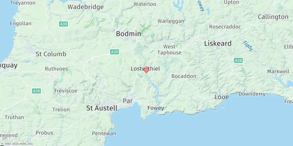 Map preview for Lostwithiel