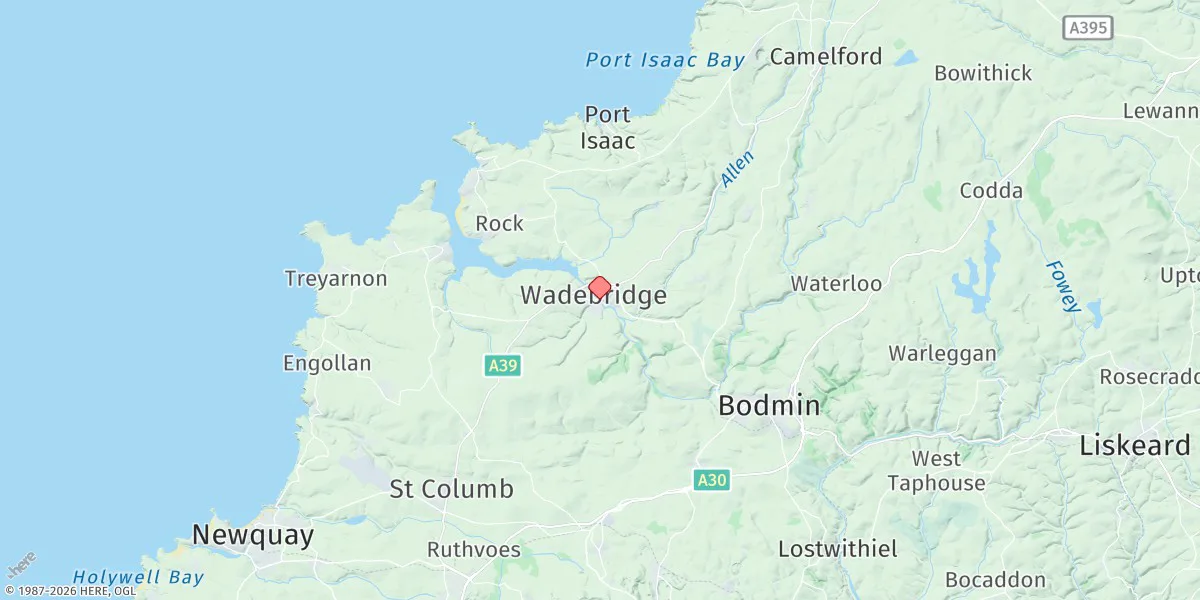 Map preview for Wadebridge