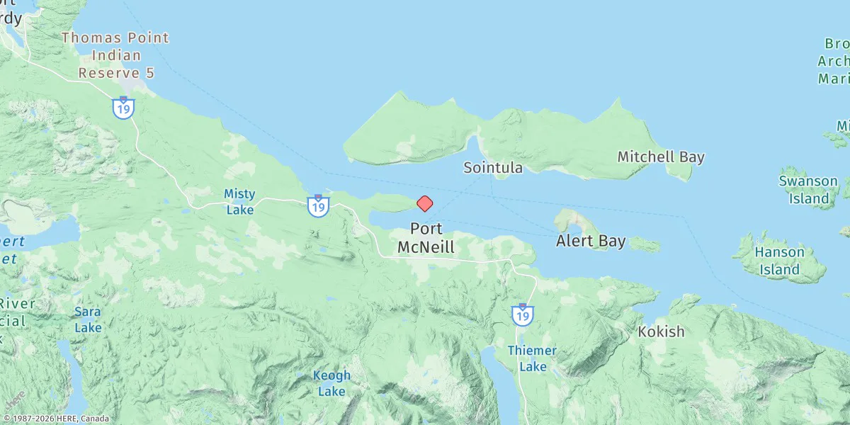 Map preview for Port Mcneill