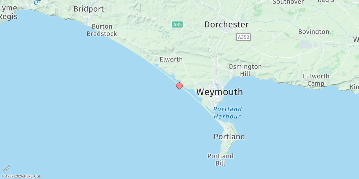 Map preview for Chesil Beach