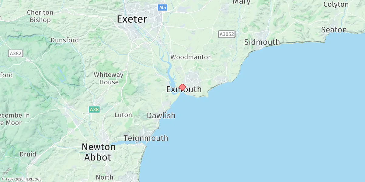 Map preview for Exmouth Dock