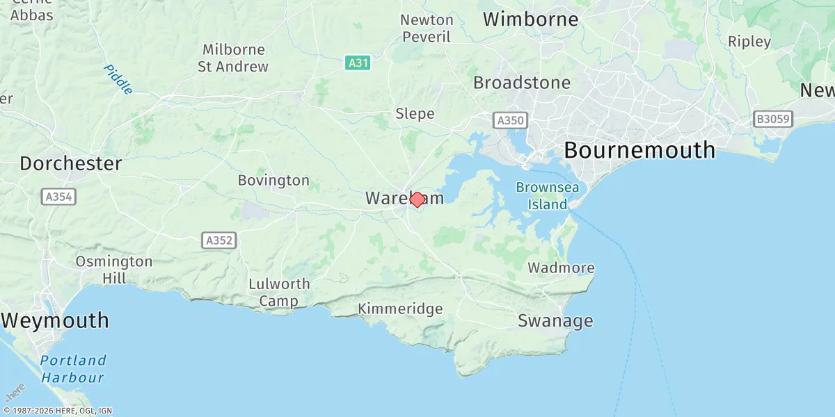 Map preview for Wareham (River Frome)