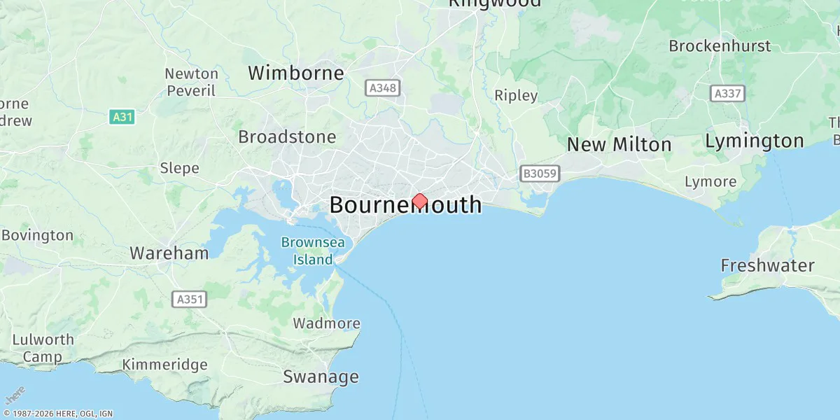 Map preview for Bournemouth