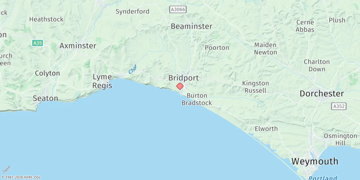 Map preview for Bridport (West Bay)