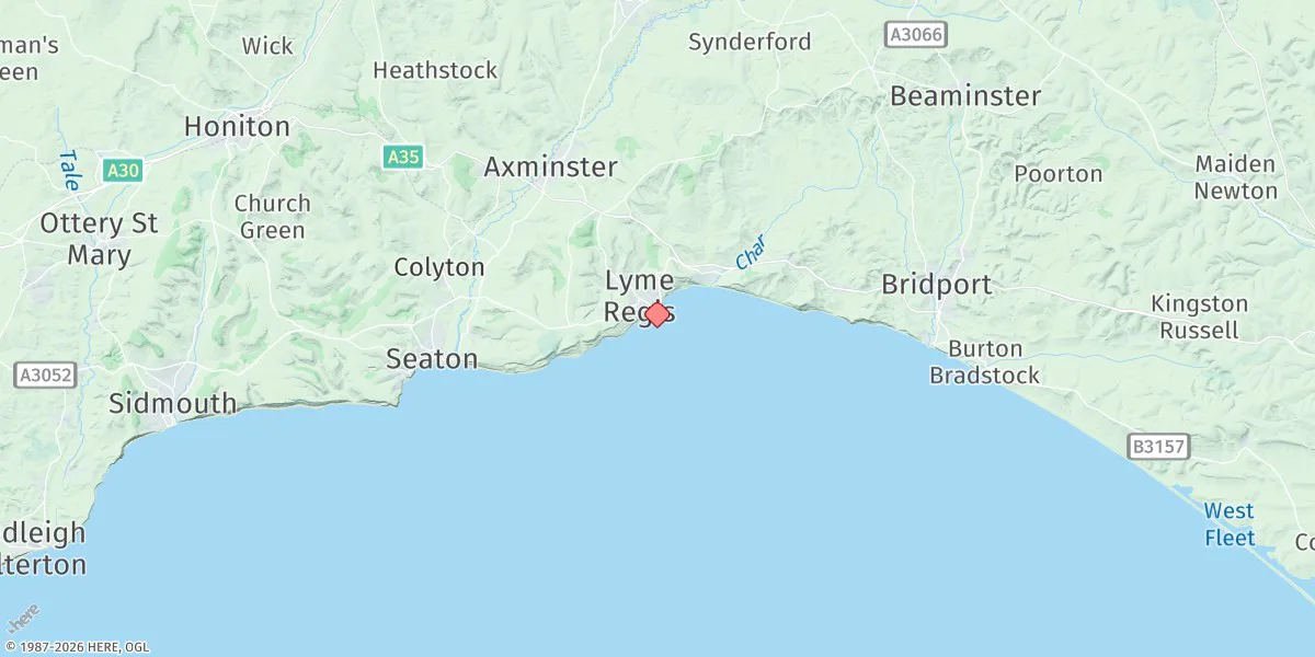 Map preview for Lyme Regis