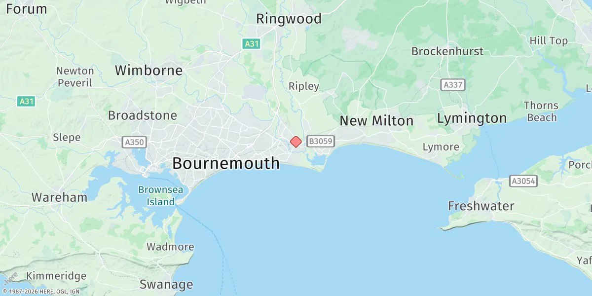Map preview for Christchurch (Tuckton)