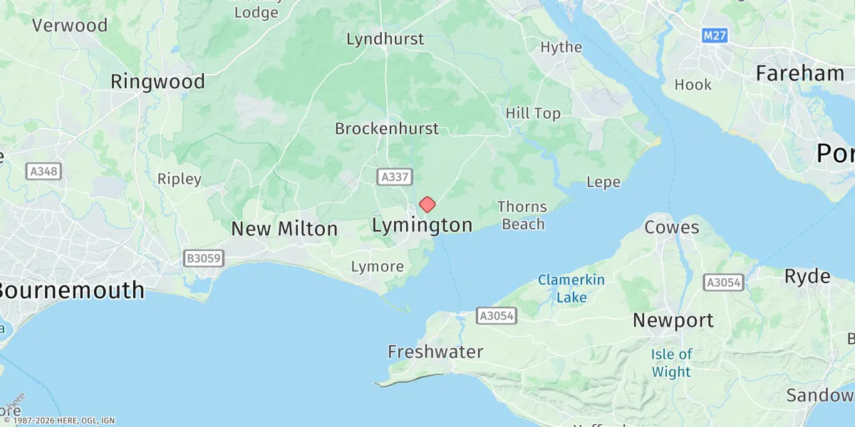 Map preview for Lymington