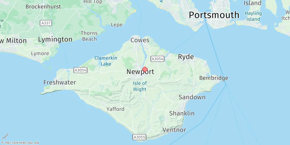 Map preview for Newport (Isle Of Wight)