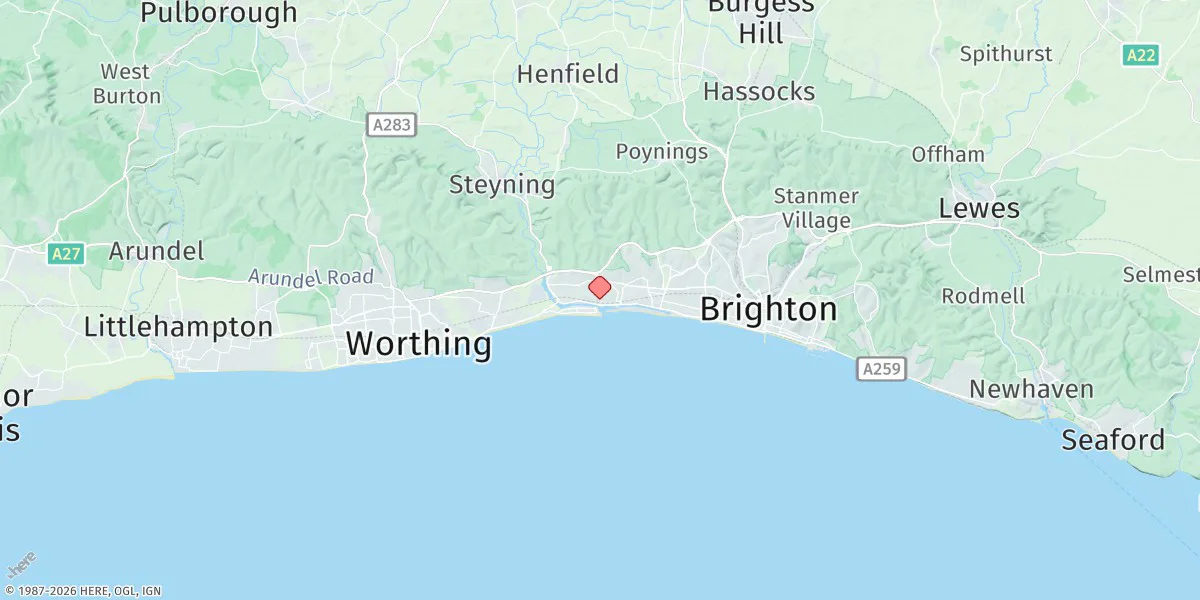 Map preview for Shoreham