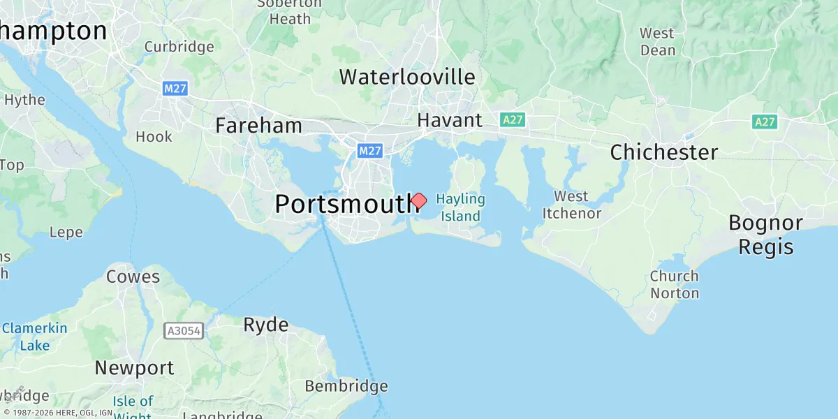 Map preview for Langstone Harbour