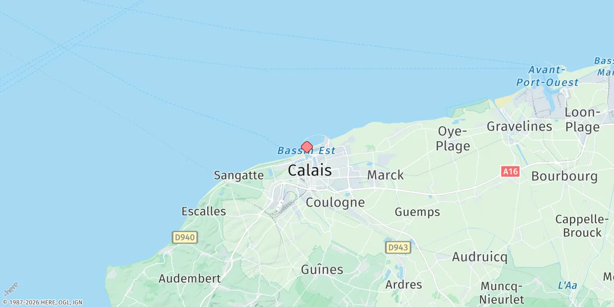Map preview for Calais