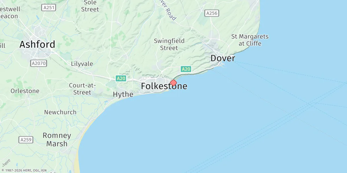 Map preview for Folkestone