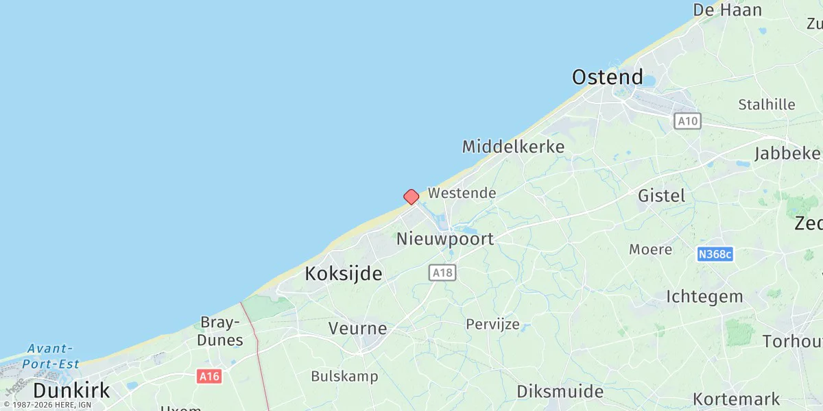 Map preview for Nieuwpoort