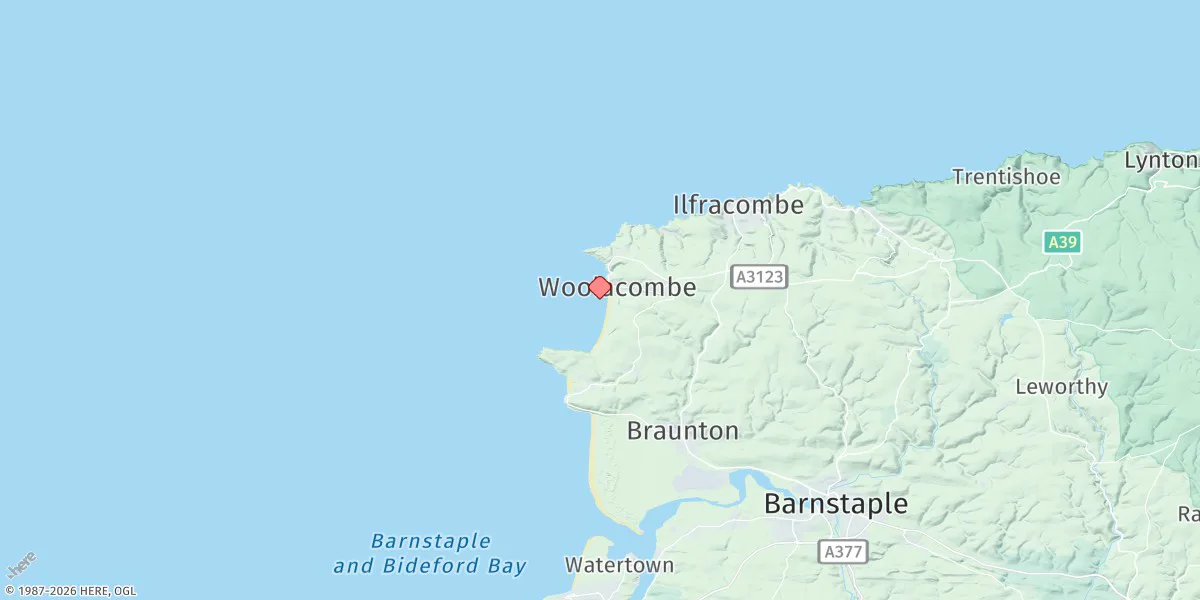 Map preview for Woolacombe