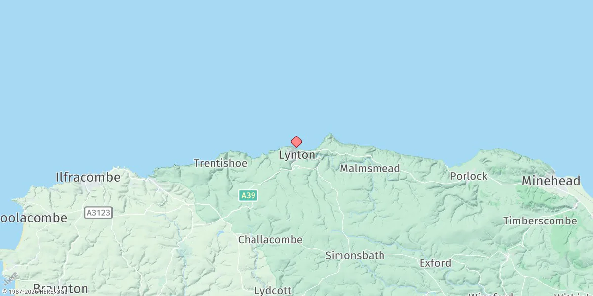 Map preview for Lynmouth