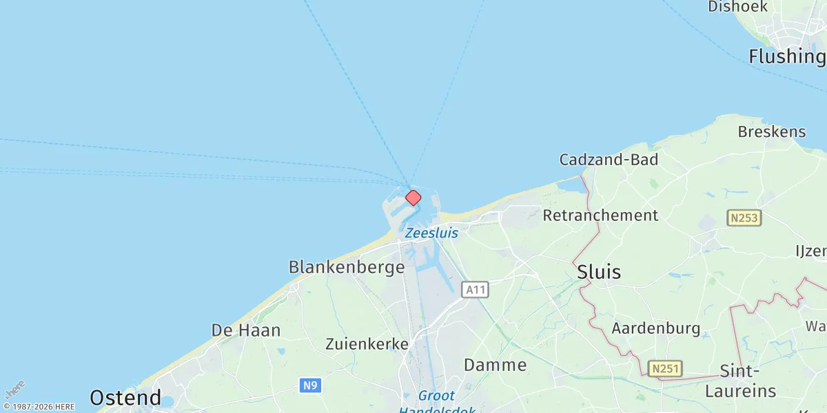 Map preview for Zeebrugge