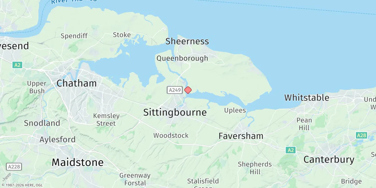 Map preview for Grovehurst Jetty