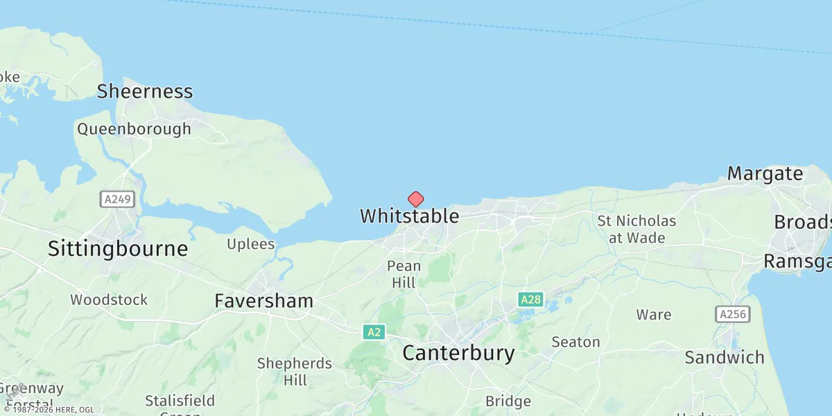 Map preview for Whitstable Approaches