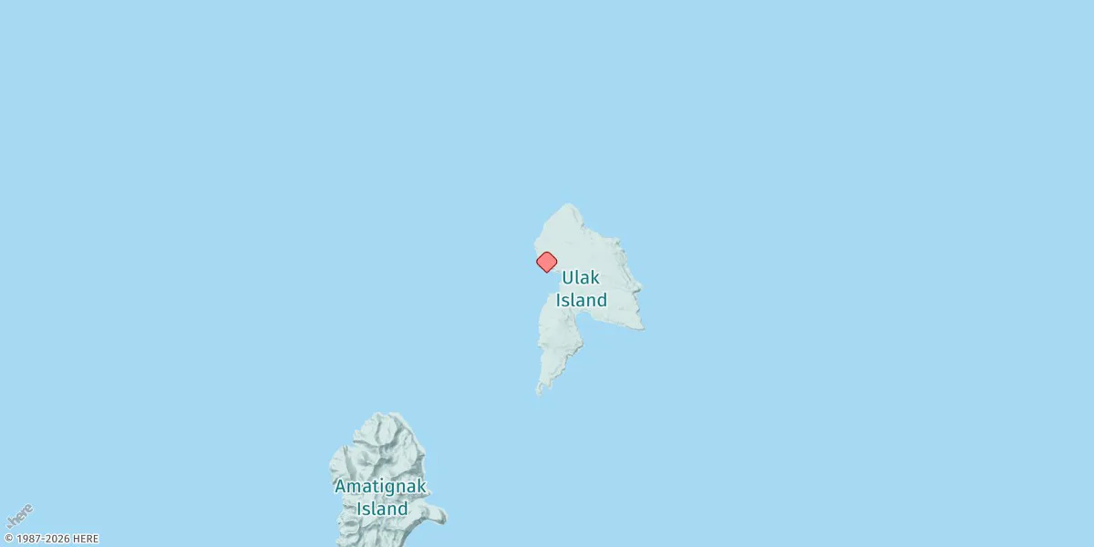 Map preview for Ulak Island, Delarof Islands, Alaska