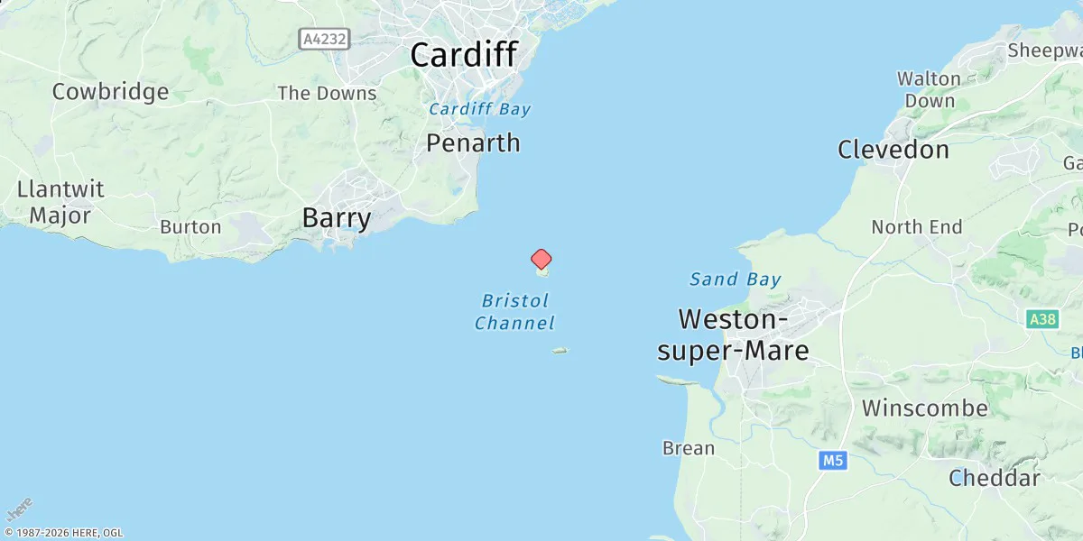 Map preview for Flat Holm