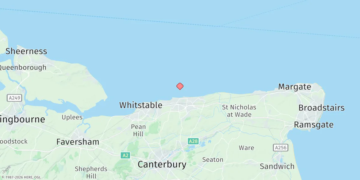 Map preview for Herne Bay