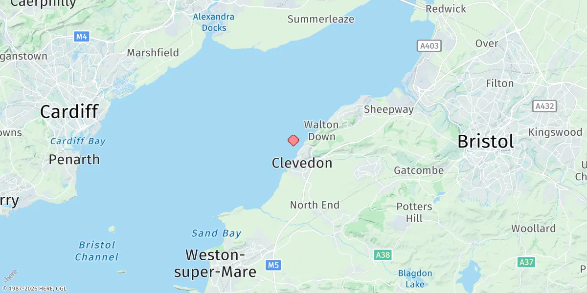 Map preview for Clevedon