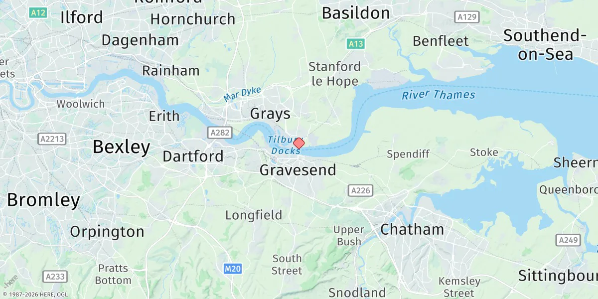 Map preview for Tilbury