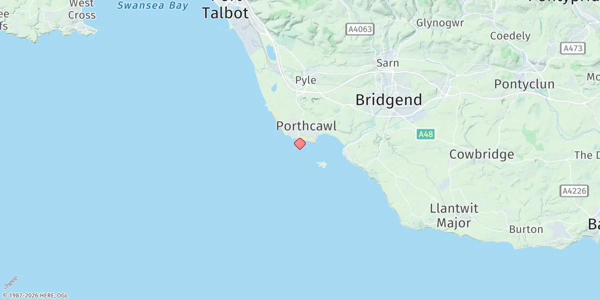 Map preview for Porthcawl