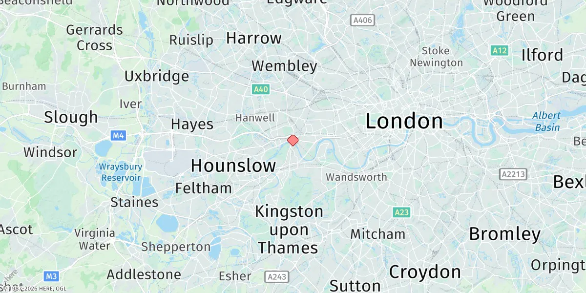 Map preview for Kew Bridge